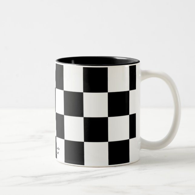 2 Couleurs Tasse de damier (Droit)