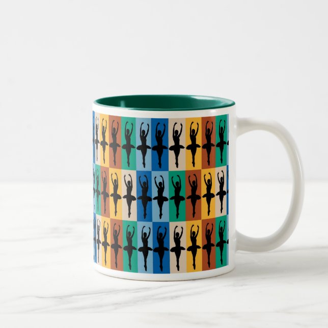 2 Couleurs Tasse de danseur classique (vert) (Droit)