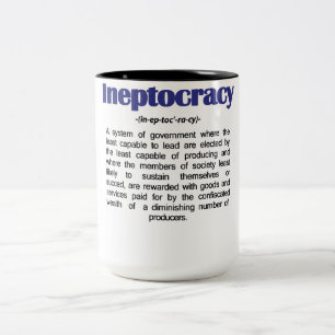 2 Couleurs Tasse de définition d'Ineptocracy