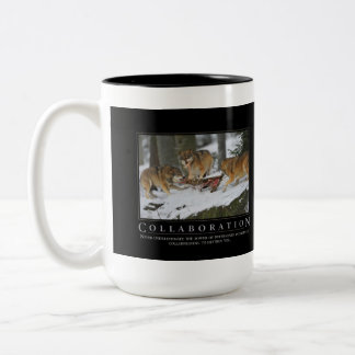 2 Couleurs Tasse de Demotivational de collaboration