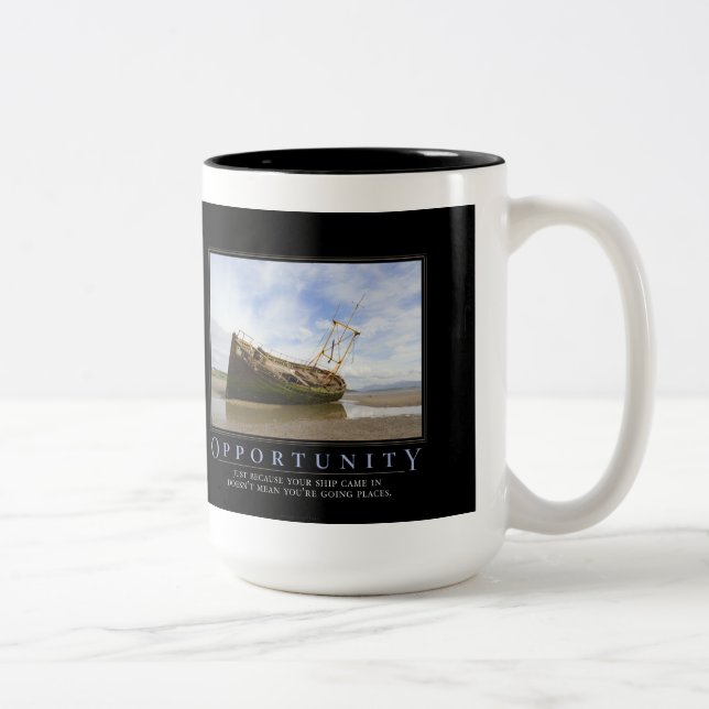 2 Couleurs Tasse de Demotivational de collaboration (Droit)