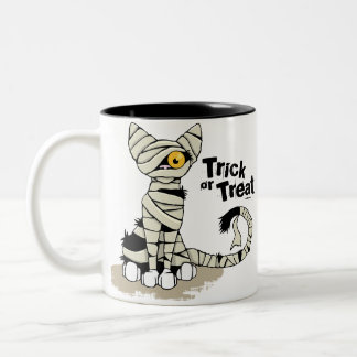 2 Couleurs Tasse de des bonbons ou un sort de chat de maman