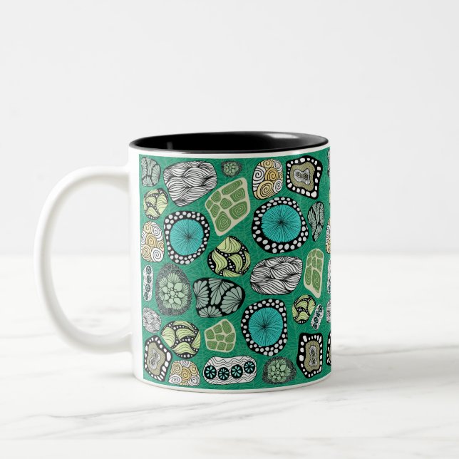 2 Couleurs Tasse de design abstrait Zen (Gauche)
