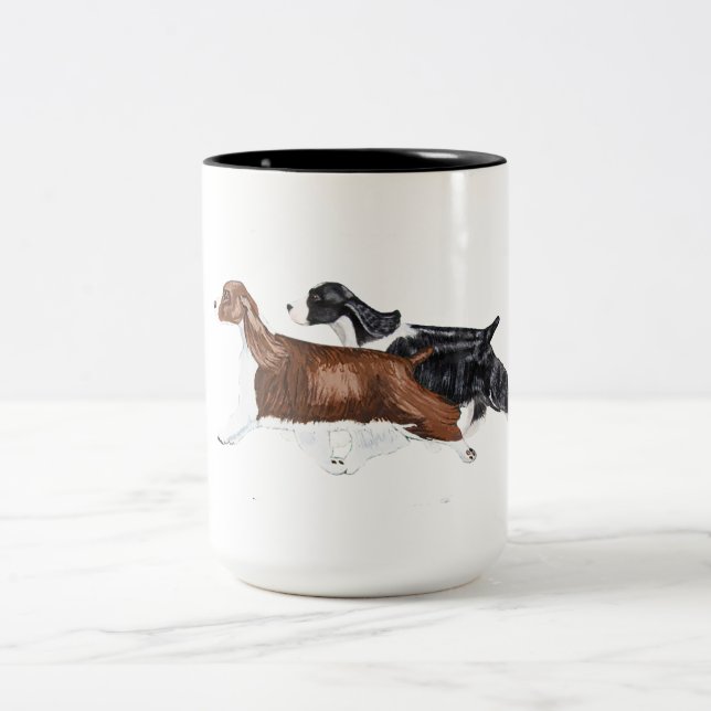 2 Couleurs Tasse de deux épagneuls de springer anglais (Centre)