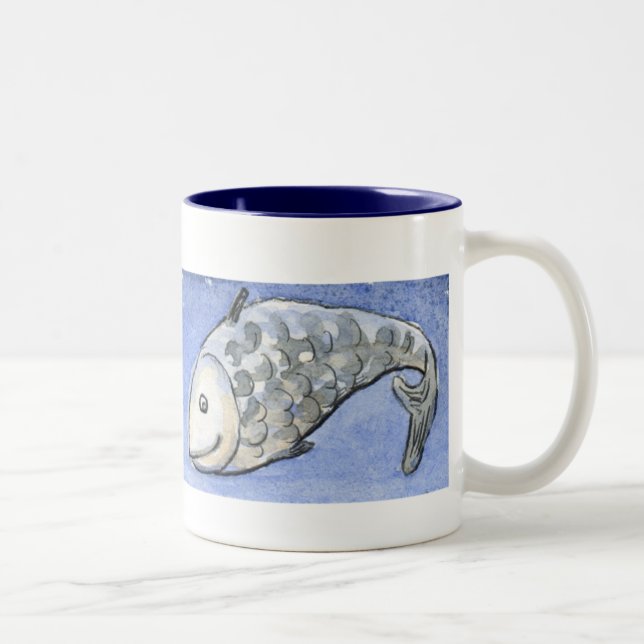 2 Couleurs Tasse de deux poissons (Droit)