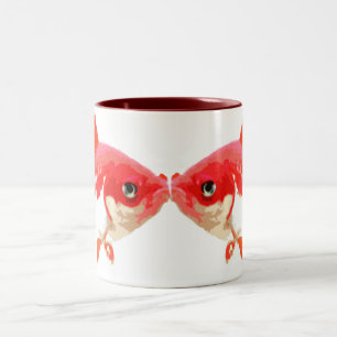2 Couleurs Tasse de deux poissons rouges