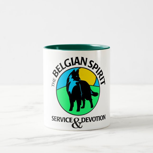 2 Couleurs Tasse de deux tons avec le symbole belge d'esprit (Centre)