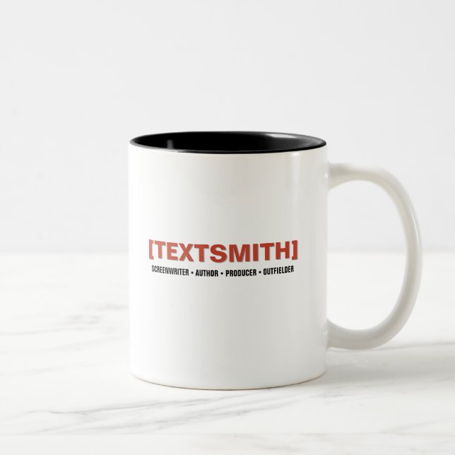 2 Couleurs Tasse de deux tons - logo [TEXTSMITH] (Droit)
