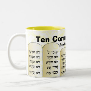 2 Couleurs Tasse de Dix commandements