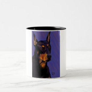 2 Couleurs Tasse de dobermann