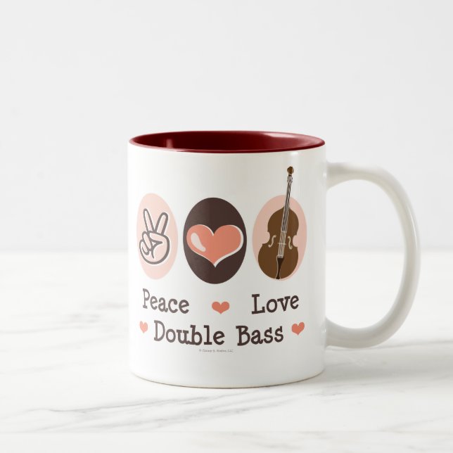 2 Couleurs Tasse de double basse d'amour de paix (Droit)