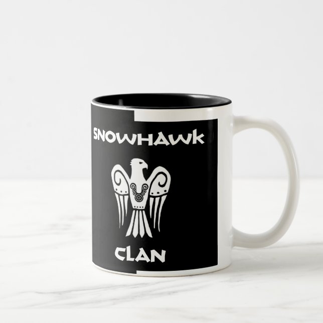 2 Couleurs Tasse de double image de clan de Snowhawk (Droit)
