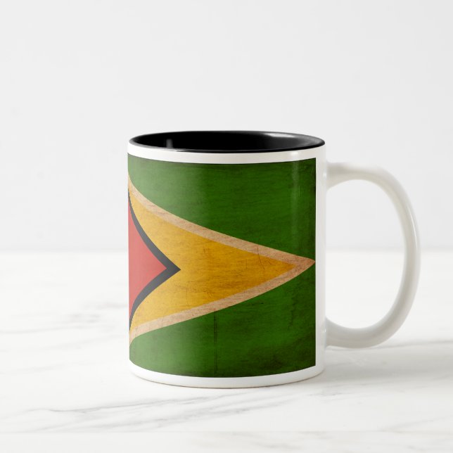 2 Couleurs Tasse de drapeau de la Guyane (Droit)