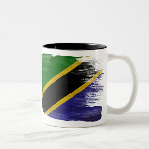 2 Couleurs Tasse de drapeau de la Tanzanie