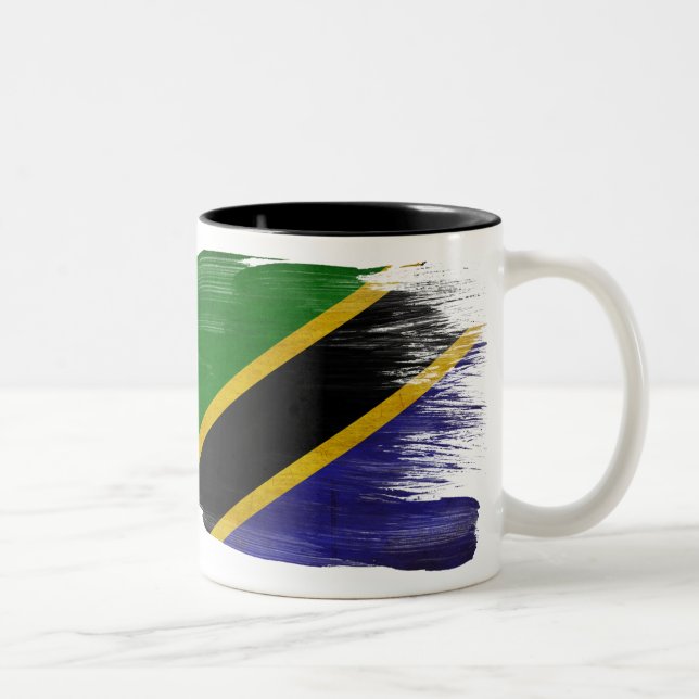 2 Couleurs Tasse de drapeau de la Tanzanie (Droit)