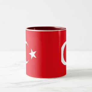 2 Couleurs Tasse de drapeau de la Turquie