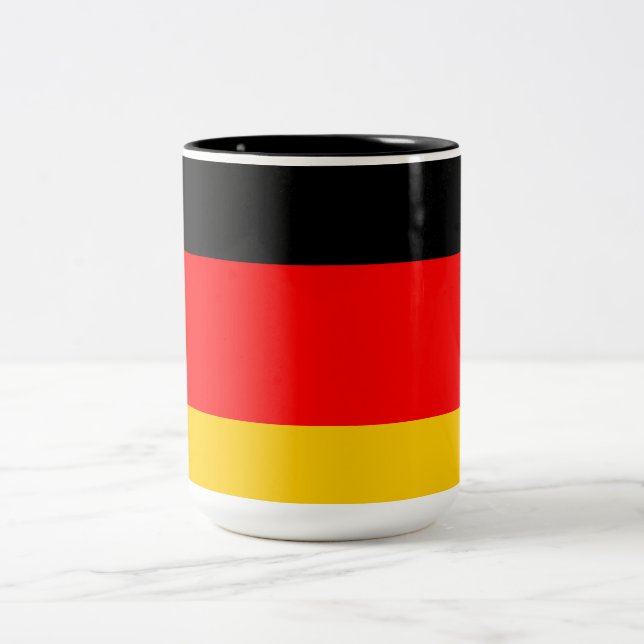 2 Couleurs Tasse de drapeau de l'Allemagne (Centre)