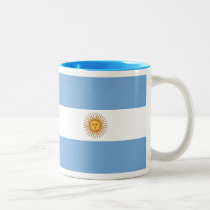 2 Couleurs Tasse de drapeau de l'Argentine