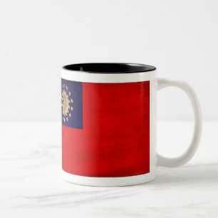 2 Couleurs Tasse de drapeau de Myanmar