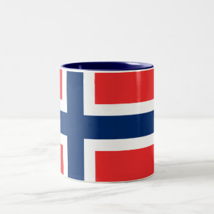 2 Couleurs Tasse de drapeau de Norweigan