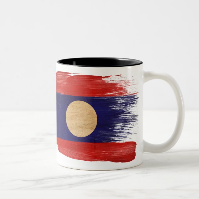 2 Couleurs Tasse de drapeau des Laotiens (Droit)