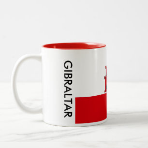 2 Couleurs Tasse de drapeau du Gibraltar