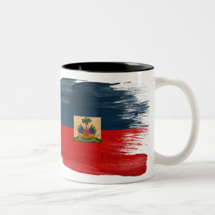 2 Couleurs Tasse de drapeau du Haïti
