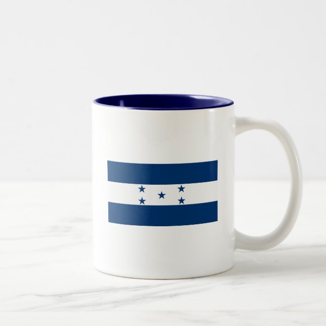 2 Couleurs Tasse de drapeau du Honduras (Droit)