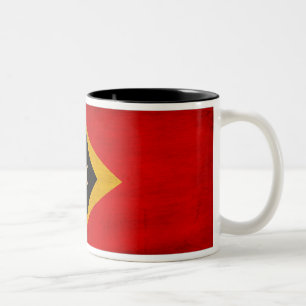 2 Couleurs Tasse de drapeau du Timor oriental