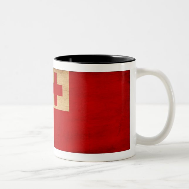 2 Couleurs Tasse de drapeau du Tonga (Droit)