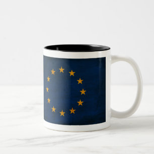 2 Couleurs Tasse de drapeau d'Union européenne