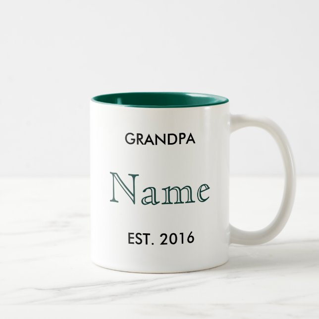 2 Couleurs Tasse de faire-part de grossesse de grand-papa ! (Droit)