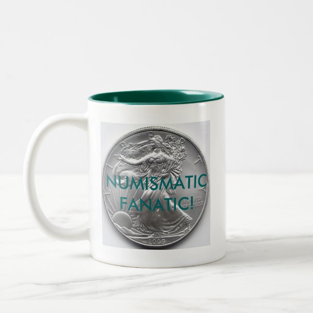 2 Couleurs Tasse de fanatique de numismatique (Gauche)