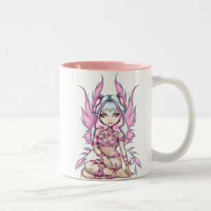 2 Couleurs Tasse "de fée rose de ruban"