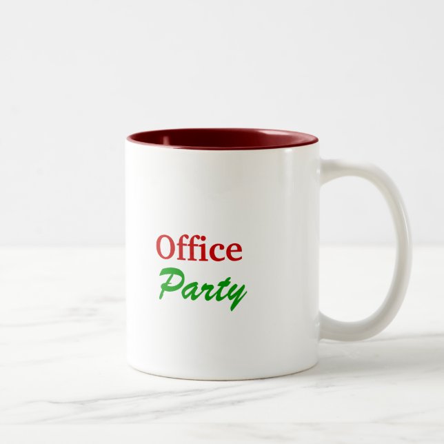 2 Couleurs Tasse de fête au bureau (Droit)