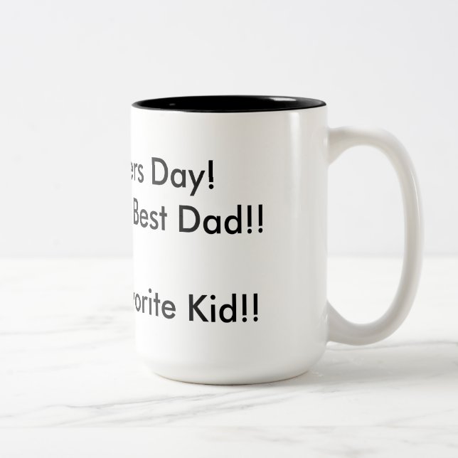 2 Couleurs Tasse de fête des pères d'enfant préféré (Droit)