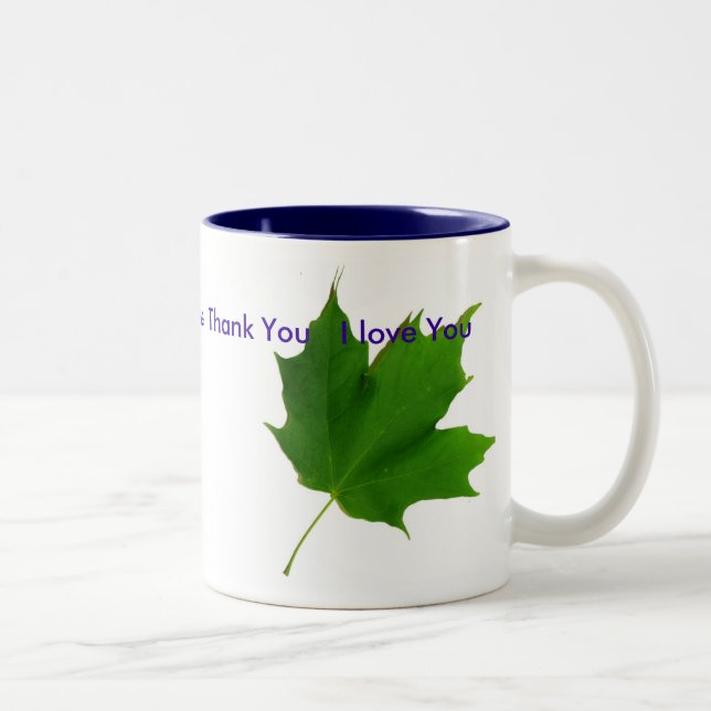 2 Couleurs Tasse de feuille d'érable de Ho'oponopono (Droit)
