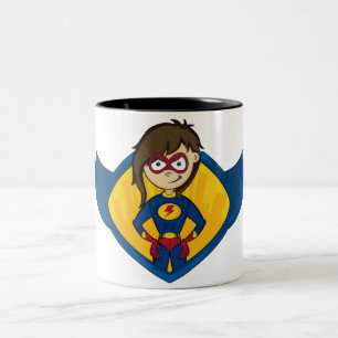 2 Couleurs Tasse de fille de super héros
