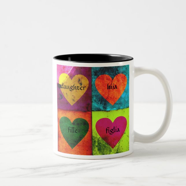 2 Couleurs Tasse de fille de Valentine (Droit)