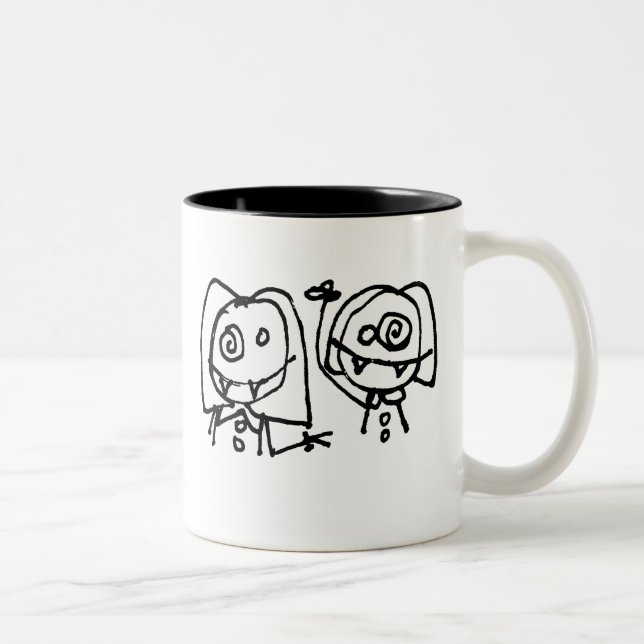 2 Couleurs Tasse de filles de Twitarded (Droit)
