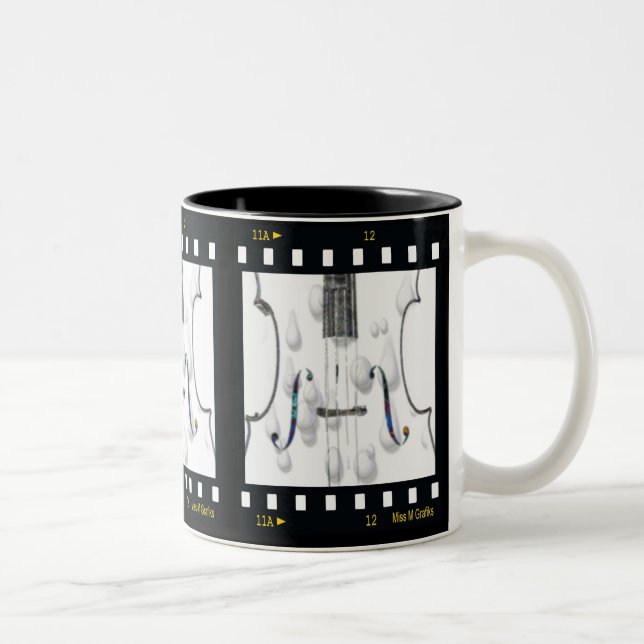 2 Couleurs Tasse de film de violoncelle (Droit)