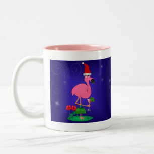 2 Couleurs Tasse de Flamant rose de Noël