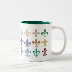 2 Couleurs Tasse de Fleur de Lis Study