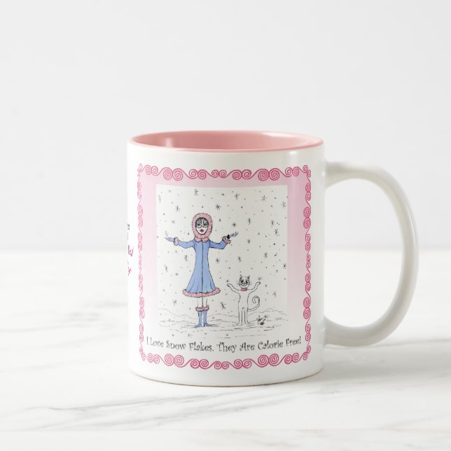 2 Couleurs TASSE de flocons de neige (Droit)