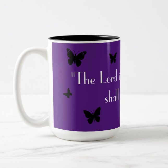 2 Couleurs Tasse de foi Papillon Violet (Gauche)