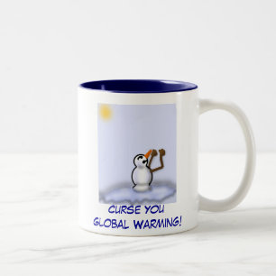 2 Couleurs Tasse de fonte de bonhomme de neige