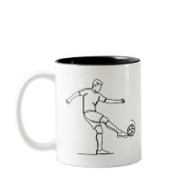 Tasse de football Joueur de foot Ligne Art