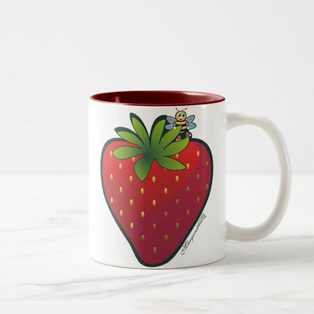2 Couleurs Tasse de fraise (Droit)