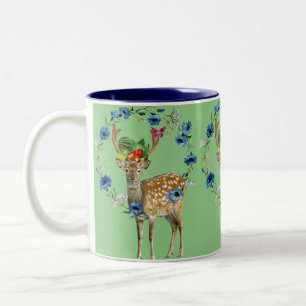 2 Couleurs Tasse de fruits de cerf floral