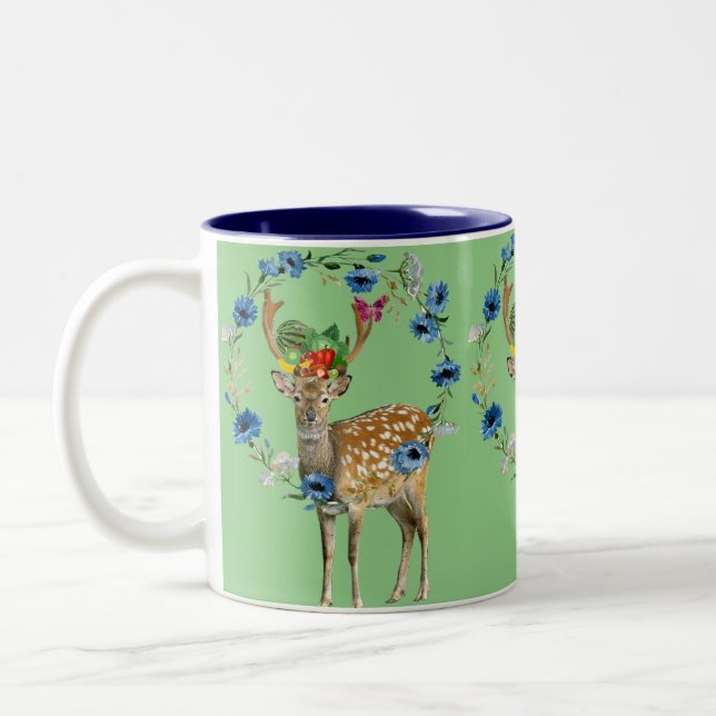 2 Couleurs Tasse de fruits de cerf floral (Gauche)